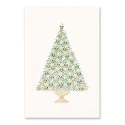 Holiday Greeting Cards - Engraved Star & Ribbon Tree 